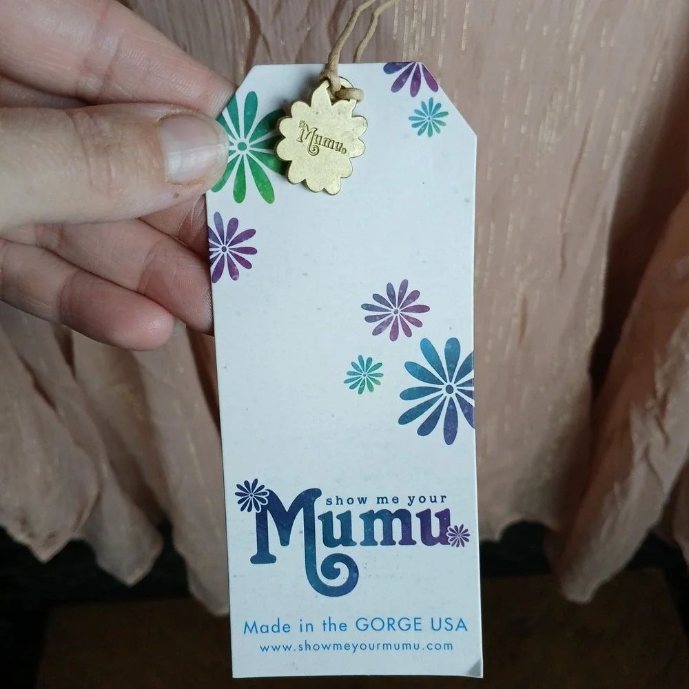 NWT Show Me Your Mumu Blush and Gold Josephine Bell Dress Large Holiday - Picture 6 of 10
